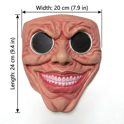 Scary Smile Half Face Mask - Creepy Black Hole Horror Halloween Cosplay Costume