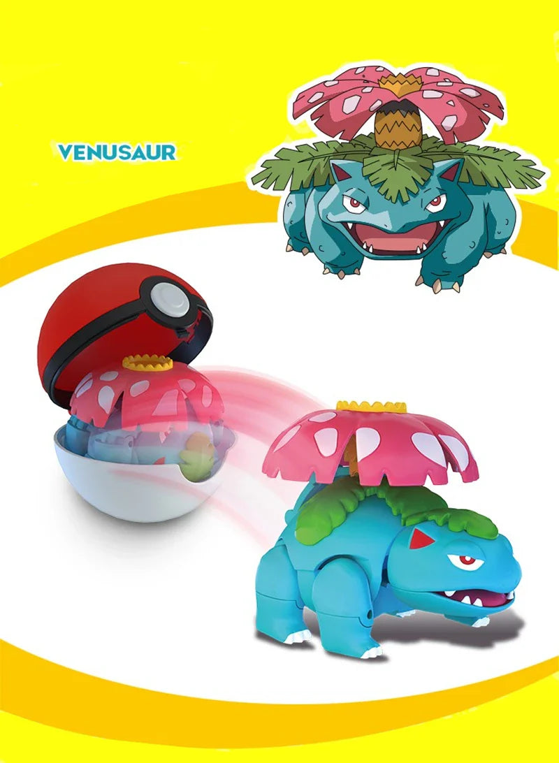Pokemon Action Figures Set – Pikachu, Gengar, Dragonite, Snorlax & Pokeball Toys