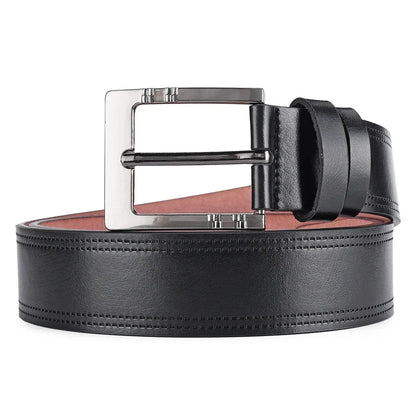 Genuine Leather Men's Belt – High-Quality Buckle, Cowskin Casual & Business Waistband, Male Fashion Designer 2024 New