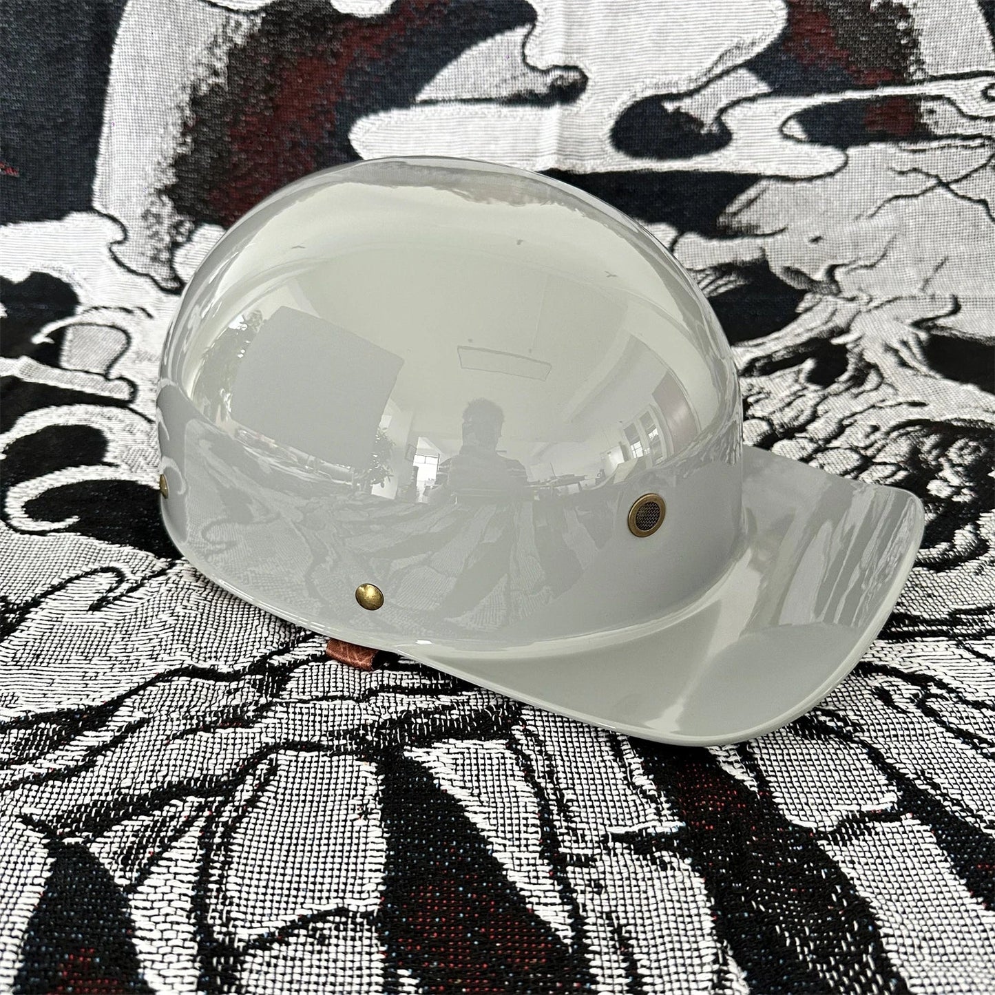 Retro Motorcycle Helmet for Men – Half Face Moto Helmet with Baseball Cap Design, DOT Certified Cycling Capacete De Moto