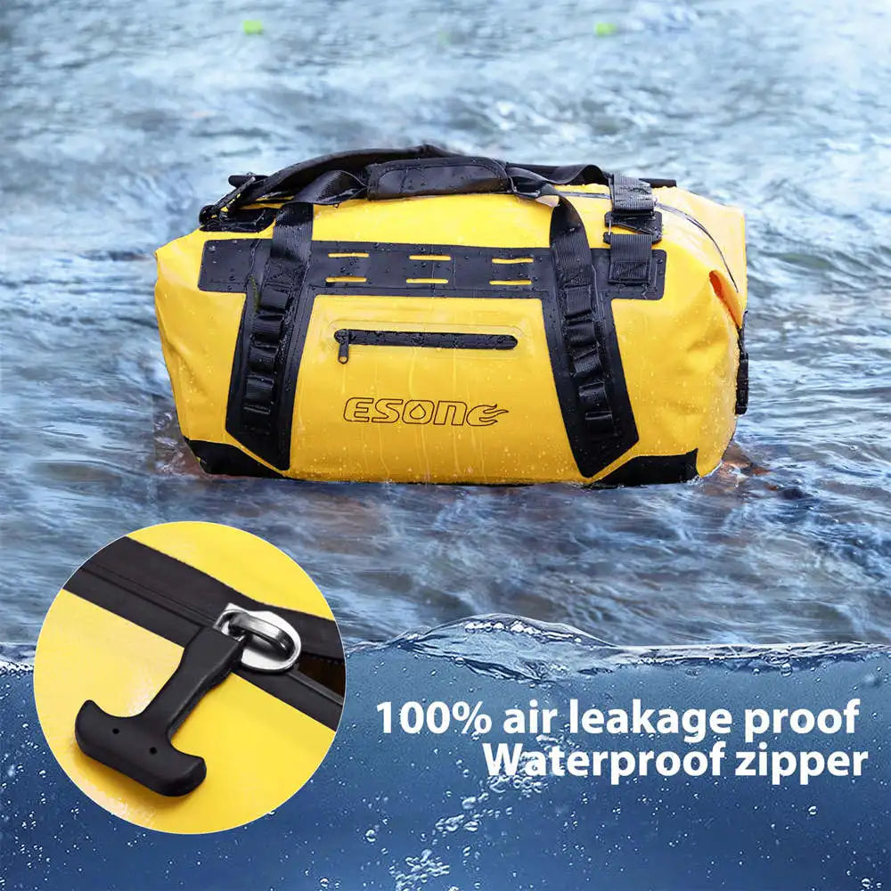 50L Waterproof Travel Backpack - Dry Bag for Camping, Boating, Kayaking, Fishing & Motorcycle Touring