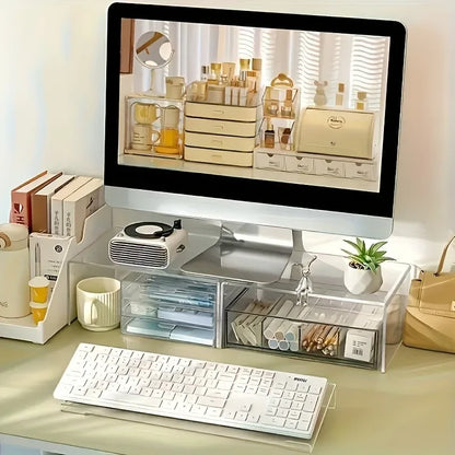 Acrylic Keyboard Stand – Compact Desktop Lifter for Keyboard & Mini PC, Durable Mixed Color Desk Organizer Support Bracket