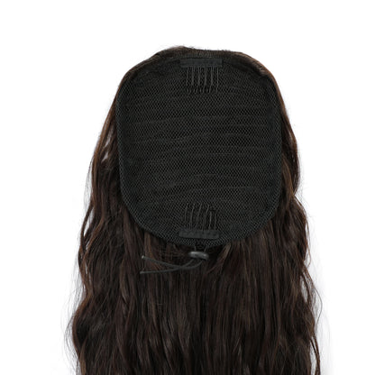 Gladys Water Wave Ponytail: Heat-Resistant Synthetic Fiber Curly Drawstring Hair Extension - Perfect for Black Women