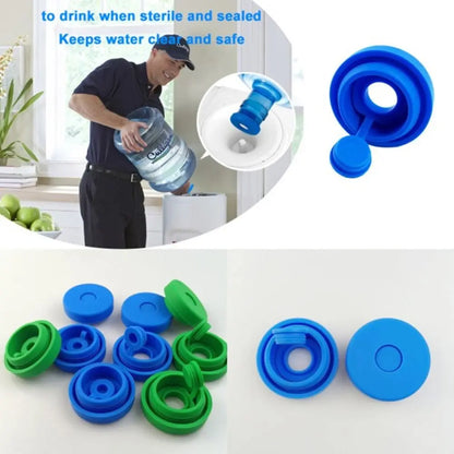 Water Bottle Replacement Lid – Silicone Top Cover for 3 and 5 Gallon Water Jugs – Anti-Splash Stopper and Drinking Bucket Accessories