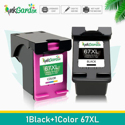 InkGarden 67XL Compatible Ink Cartridge for HP – Replacement Ink for Envy 4140, 4152, 4155, 4158, 1225, 2732, 2752, 2774, 6052 & 6055 Printers
