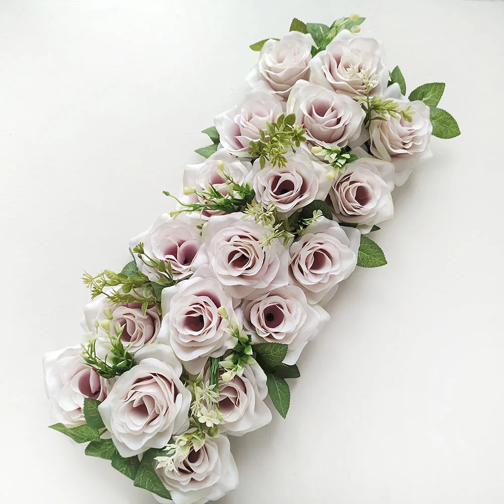 50cm Artificial Rose Flower Garland - Wedding Wall Backdrop, Party Decor & Photo Props