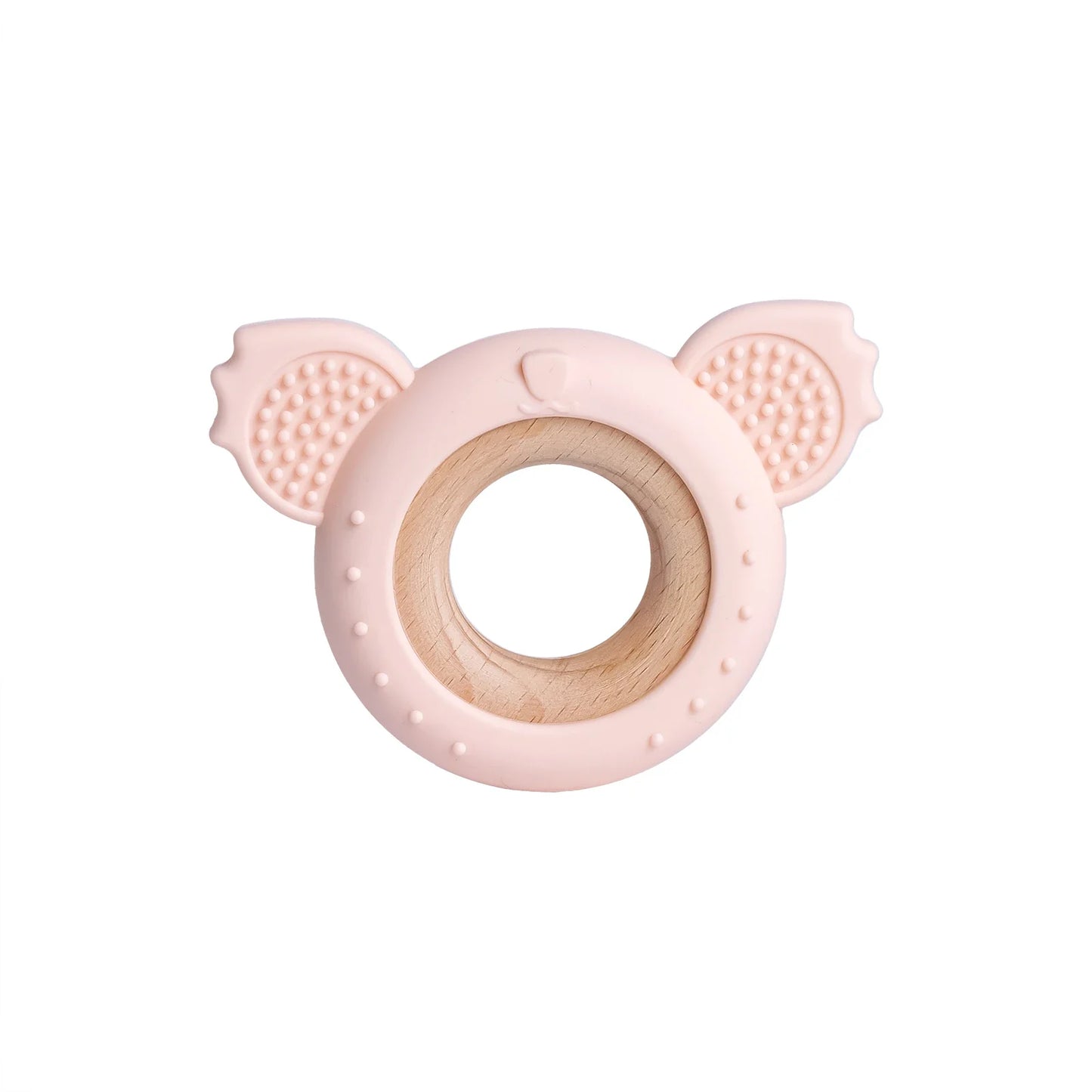 TYRY.HU Silicone Baby Teether - Cartoon Frog & Deer Teething Necklace Pendant for Infant Gum Relief Gift