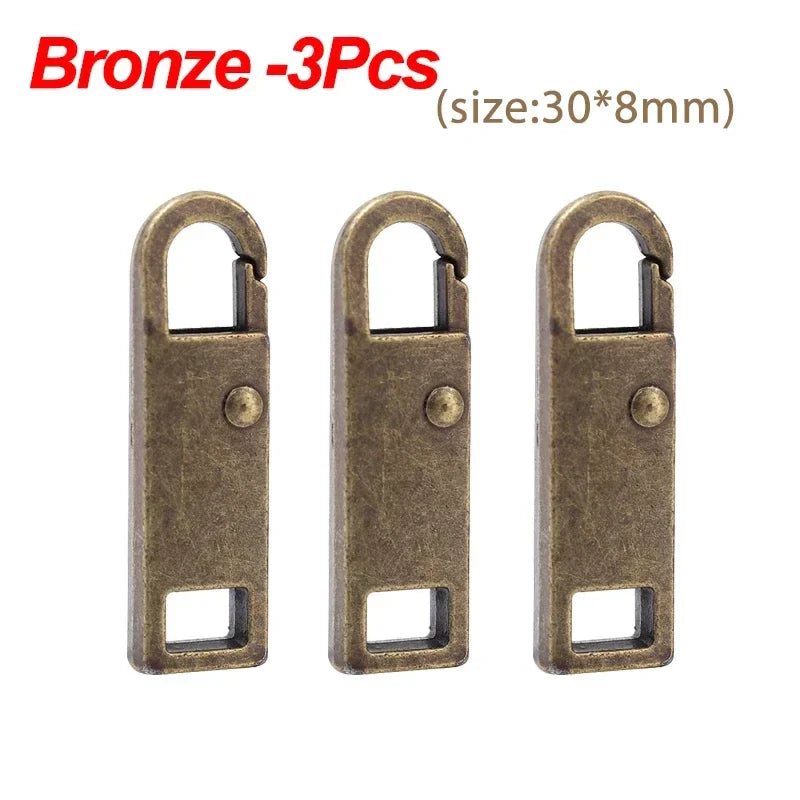 10/1PCS Universal Metal Zipper Pull Replacement — Instant Repair Kit for Luggage, Purses & Clothing Sliders