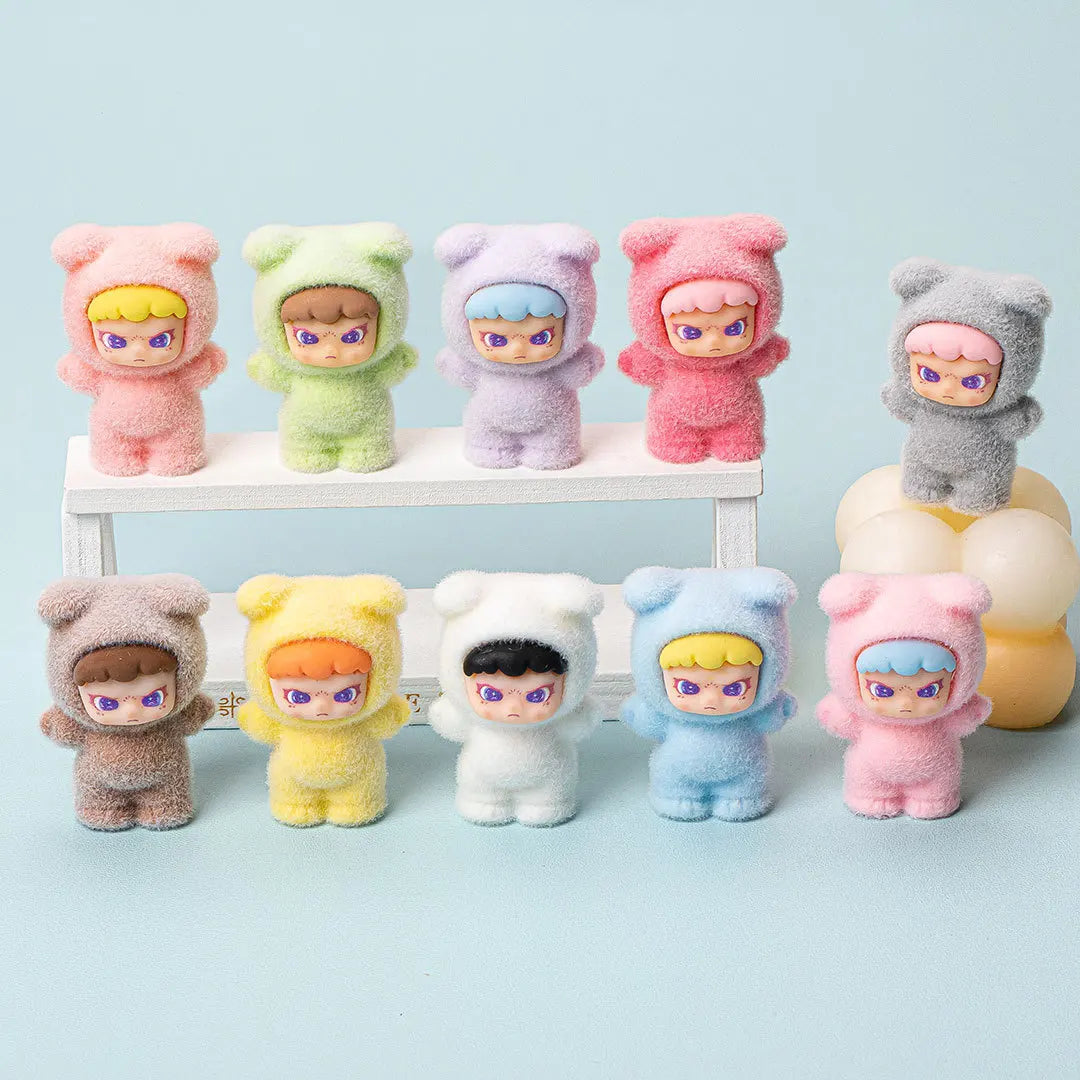 10pcs Anime Plush Dora DIY Decoration | Cute Mini Resin Doll Keychain Blind Box Gift
