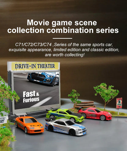 Turbo Racing 1:76 RC Drift Car | C64/C72/C73/C74 with Gyro & Full Remote Control for Kids & Adults