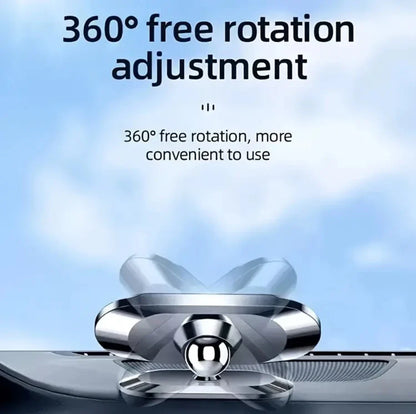 Magnetic Car Phone Holder - 360° Rotatable Mini Strip Shape Stand with Strong Metal Magnet for iPhone 14 & Huawei GPS Mount