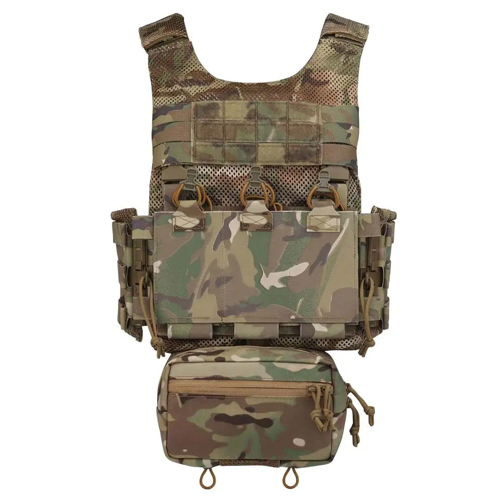 Tactical Vest LV119 Plate Carrier Set – Lightweight OTB Maritime Airsoft Hunting Vest with Underbelly Bag & Triple Mag Pouch