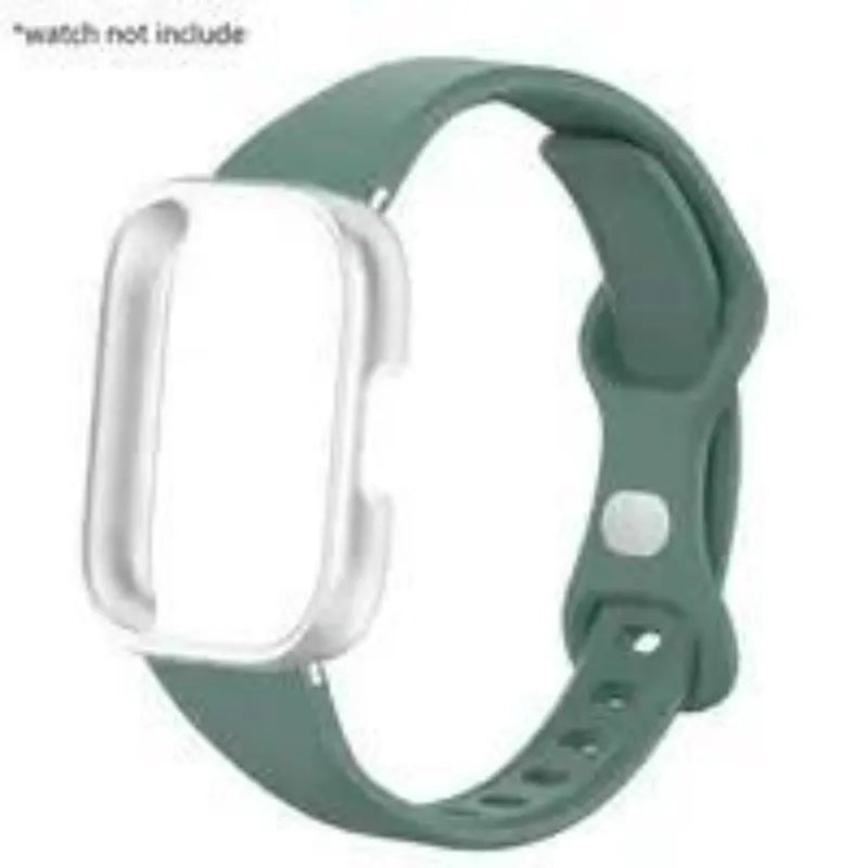 Slim Silicone Strap & Case - Soft Matte Protective Cover Bracelet for Redmi Watch 6/5/4 Active & 5 Lite