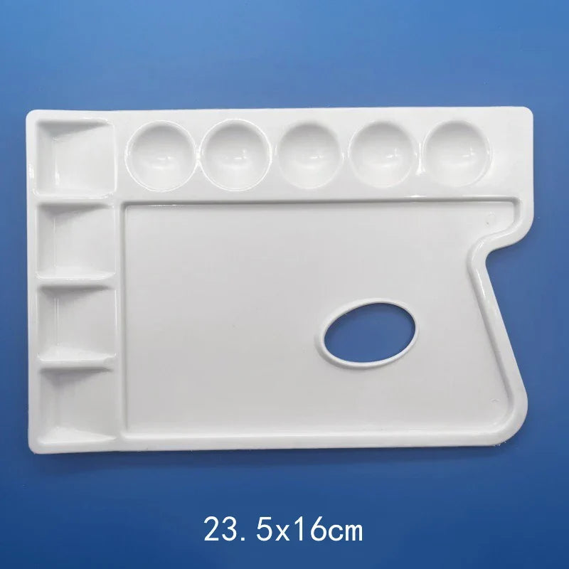 Reusable Plastic Painting Palette – Easy-Clean Paint Tray Art Supply for Acrylic & Watercolor, Ideal for School & Office Artists