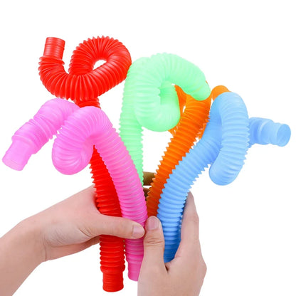 Flexible Telescopic Pop Tube Toys (6–24PCS) – Stretchable Sensory Stress Relief Tubes for Kids & Adults Decompression Fidget Toys