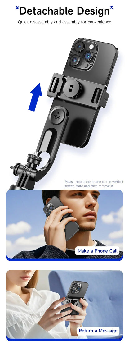 MEUYAG Selfie Stick Tripod – 1708mm Monopod with Fill Light, Bluetooth Remote, 360° Rotation & 1/4” Interface for Mobile Phones