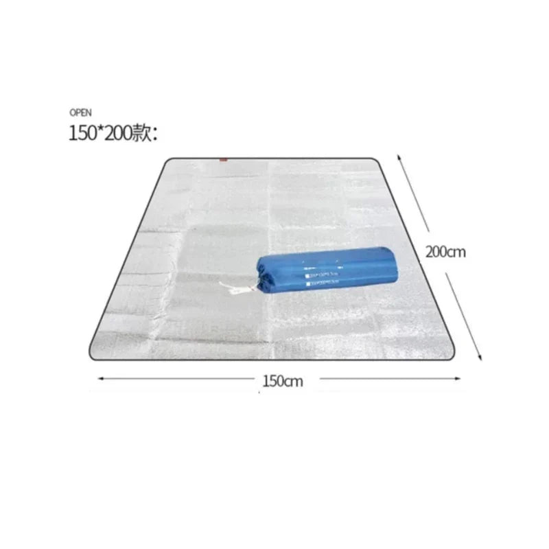 Double-Sided Aluminum Film Camping Mat - Waterproof Moisture-Proof Portable Picnic, Beach & Outdoor Tent Sleeping Pad