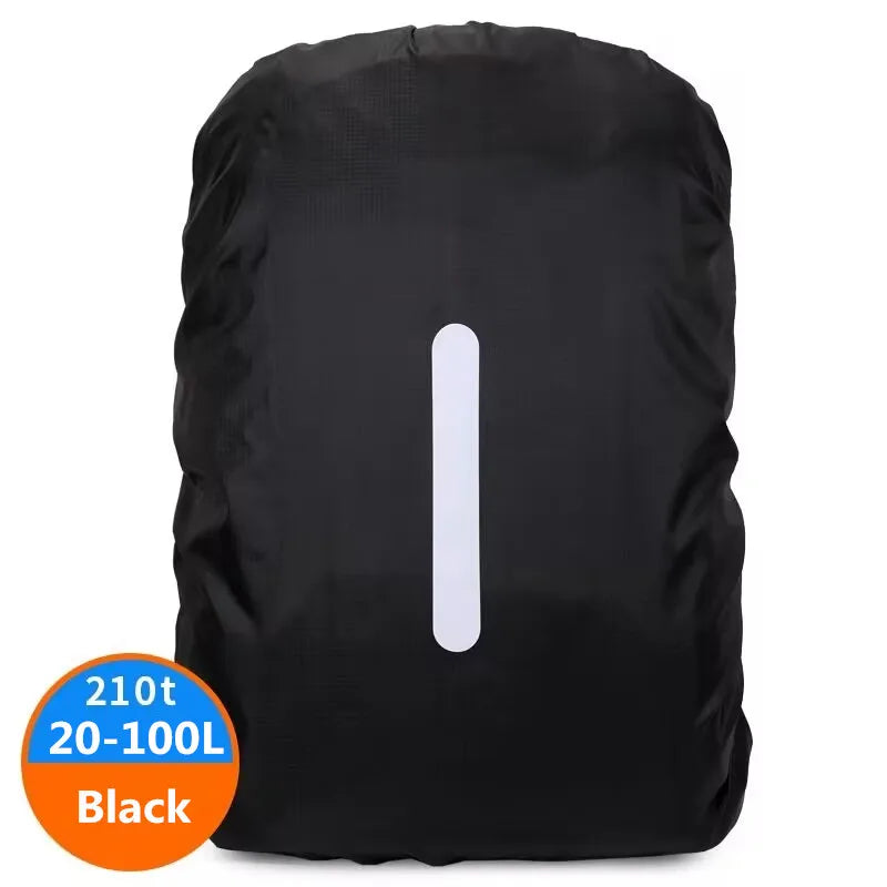 Reflective Waterproof Backpack Rain Cover 20-100L – Outdoor Safety Cover for Night Cycling, Hiking & Camping