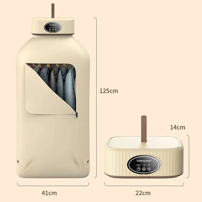 Foldable Electric Clothes Dryer - Smart Drying Rack with Ultraviolet Drying - Portable Travel Laundry Dryer for Warm and Quick Drying - 220V/110V
