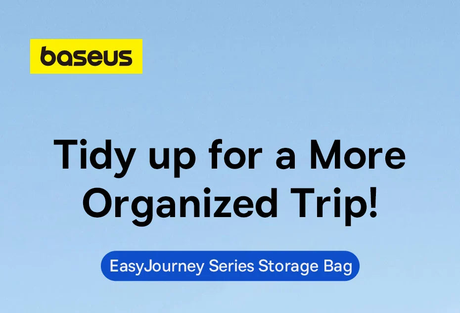Baseus Organizer Bag – Zipper Storage Case for iPhone 15/14 Pro Max, Earphones, Power Bank, Cables & Digital Accessories
