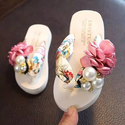 Kids Thick Sole Beach Sandals - Non-Slip Parent-Child Flip-Flops for Girls