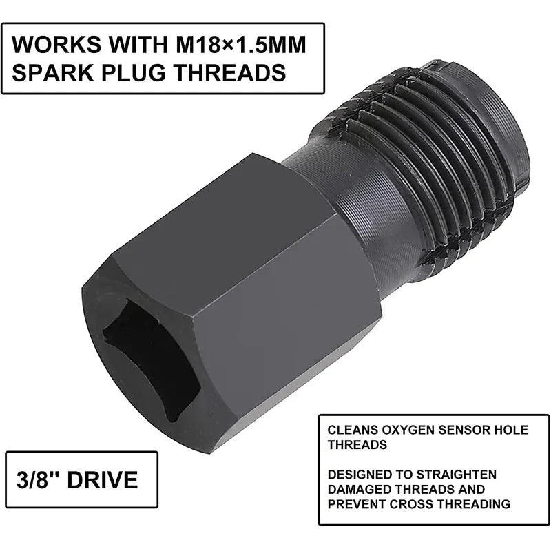 5-Piece Oxygen Sensor Wrench Kit - Automotive O2 Socket Removal & Installation Tool Set