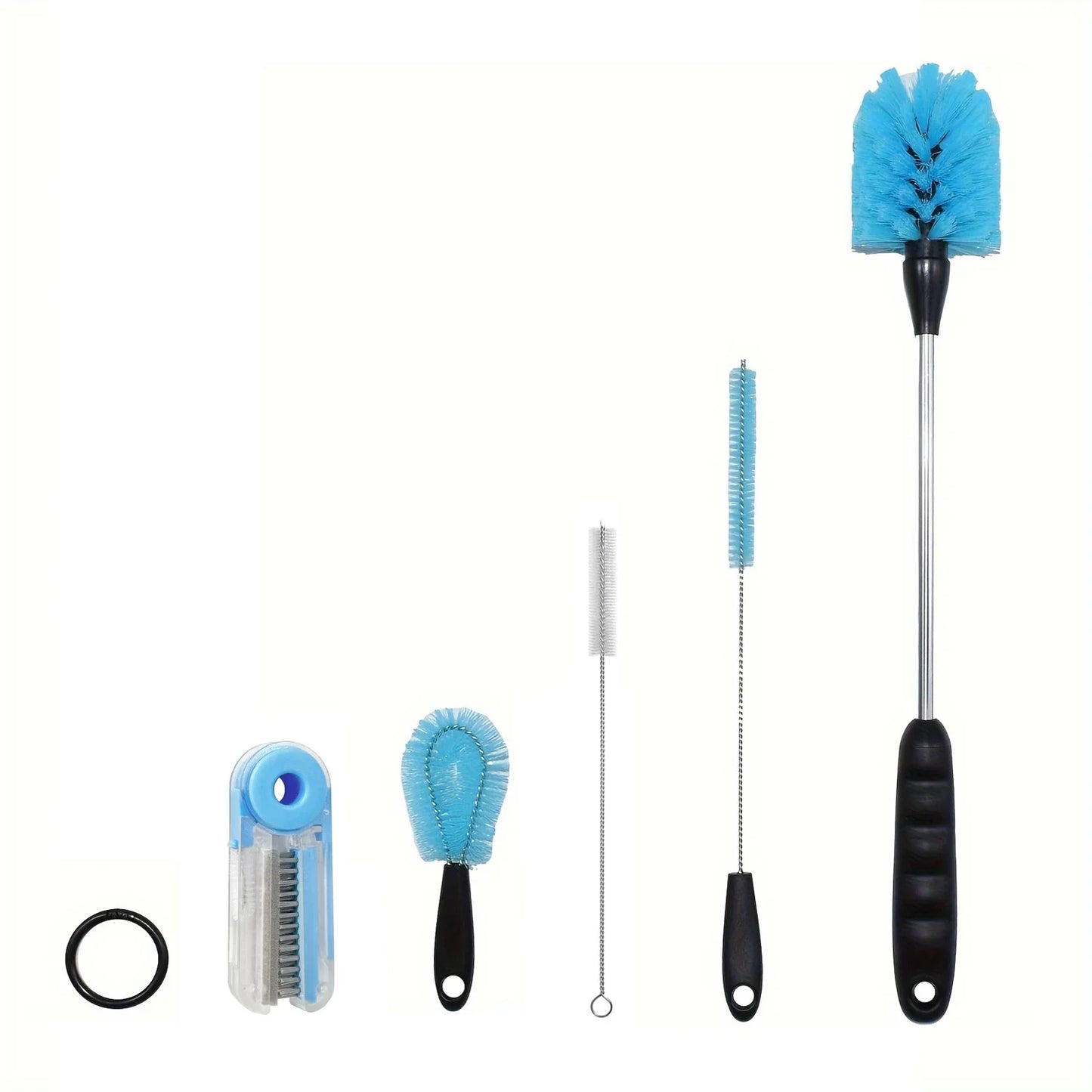 3-in-1 Stainless Steel Bottle Brush Set - Long Handle Water Bottle Cleaner & Kitchen Scrubbing Tool