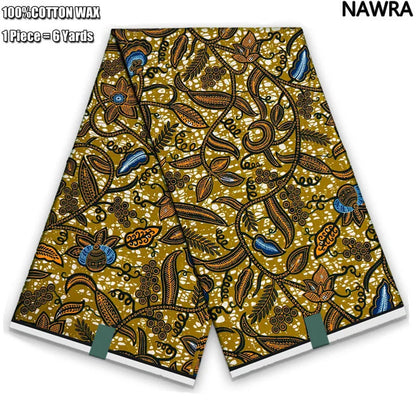 2026 African Real Wax Print Fabric - 100% Cotton Ghana Style Soft Ankara Pagne