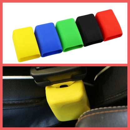 Silicone Car Seat Belt Buckle Covers — Dustproof, Scratch-Proof Safety Buckle Protectors for Car Interior