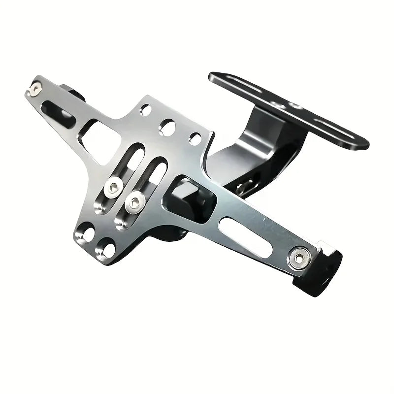 Motorcycle Rear License Plate Mount — Aluminum Alloy Bracket, Universal Motorcycle Accessory & Modification Part