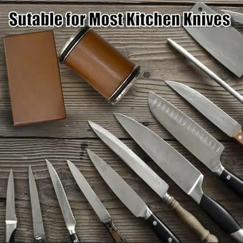 15° & 20° Rolling Diamond Knife Sharpener – Magnetic Holder with Angle Roller, Kitchen Sharpening Stone Kit