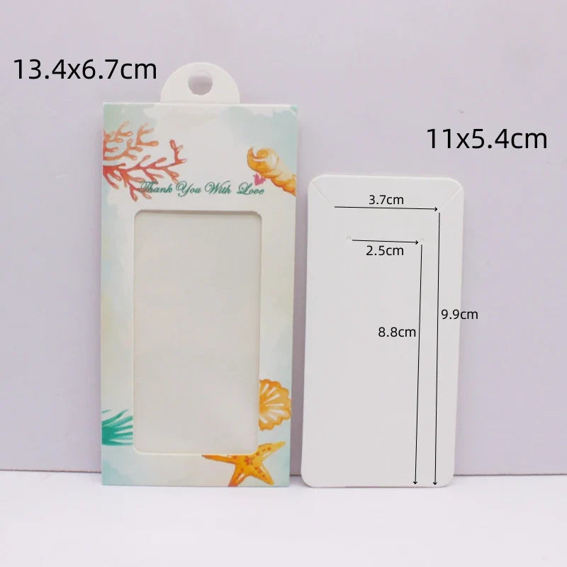50PCS Marble Pattern Jewelry Display Boxes – DIY Window Gift Boxes with Hanger for Wedding & Thank You Gifts