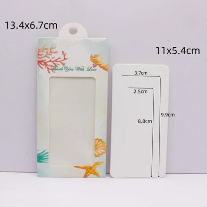 50PCS Marble Pattern Jewelry Display Boxes – DIY Window Gift Boxes with Hanger for Wedding & Thank You Gifts