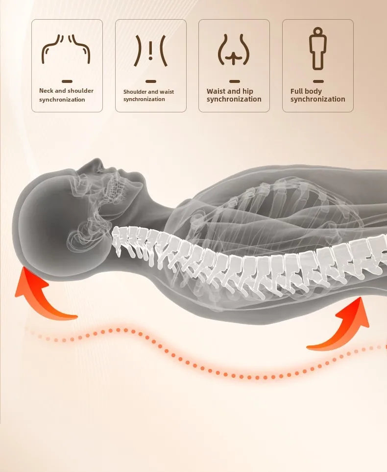 Upgraded Large Area Heated Neck Massager – Vibration Airbag Full Body Massage Mat with Lumbar Traction and Remote Control