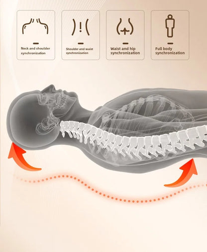 Upgraded Large Area Heated Neck Massager – Vibration Airbag Full Body Massage Mat with Lumbar Traction and Remote Control