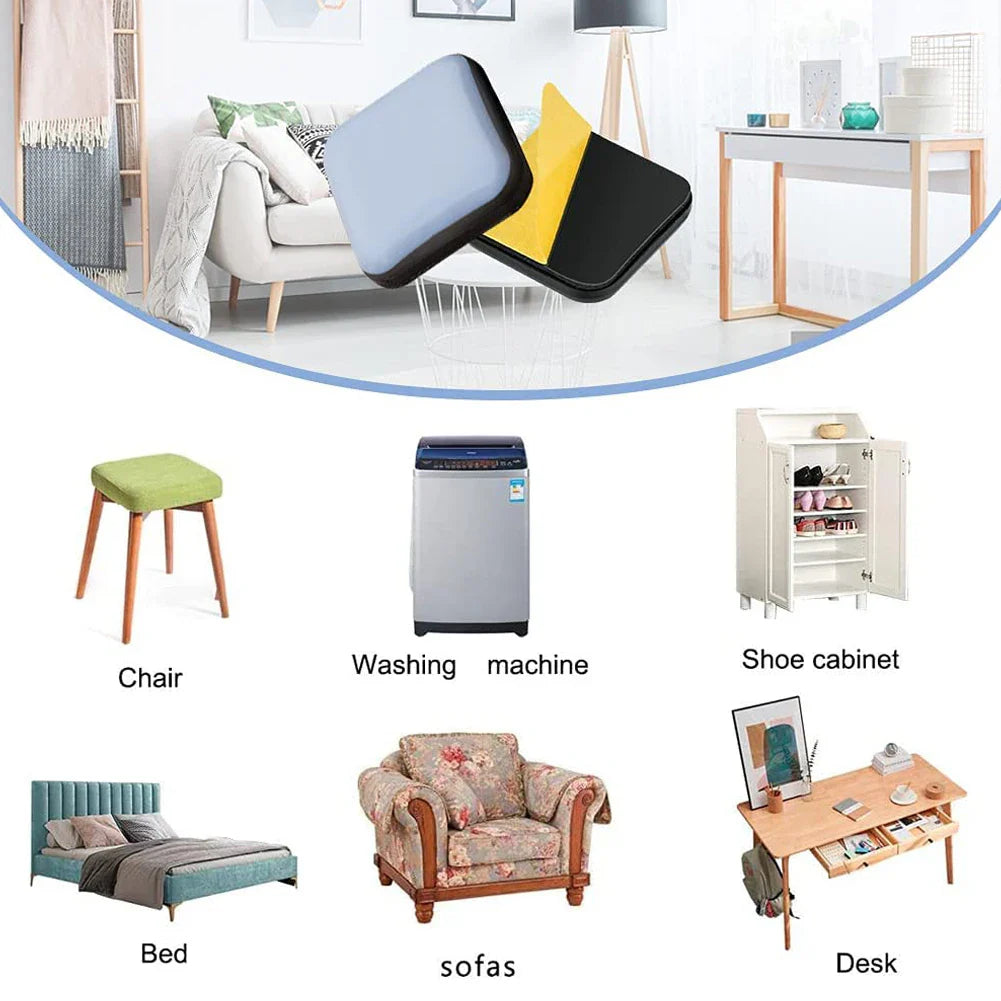 20PCS Feet Glider Sliding Pads – PTFE Square Furniture Sliders for Home, Floor Mover Pads for Household Hardware