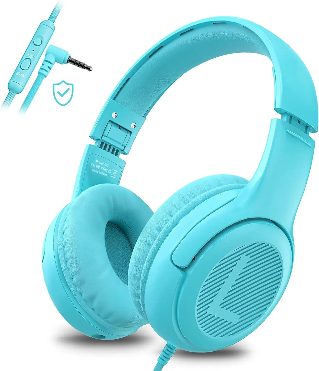 AWATRUE AT2 3.5mm Surround Stereo Gaming Headset – Memory Earmuffs with Mic for PC, Laptop & Kids