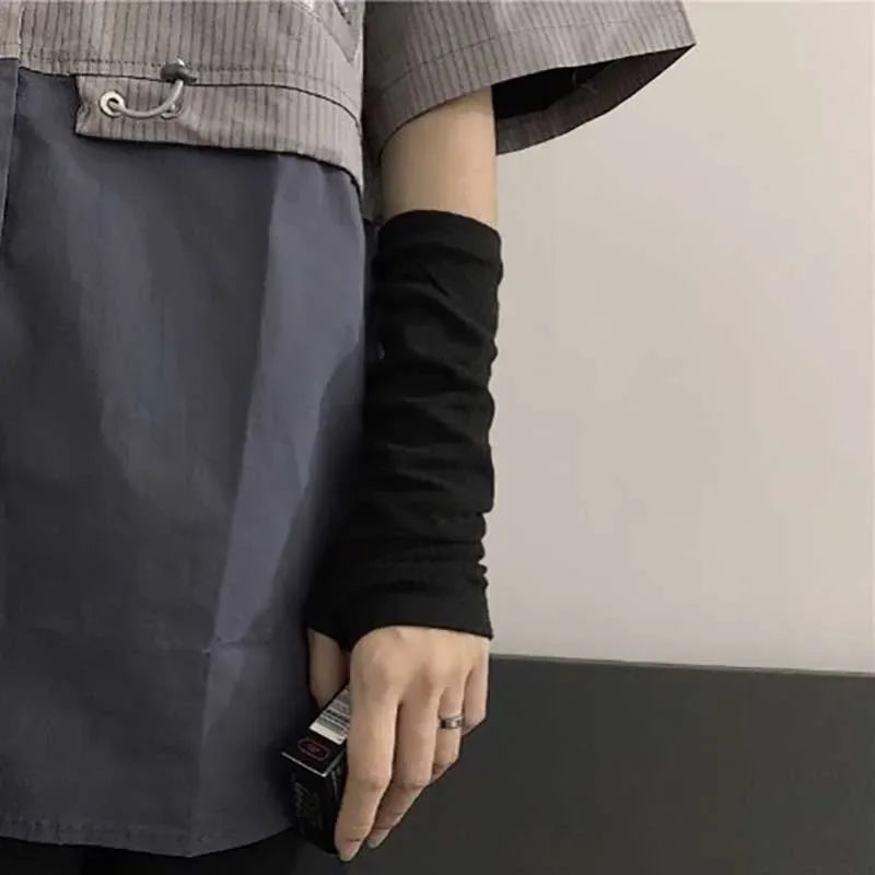 Warm Knitted Long Fingerless Gloves – Striped Elbow Mittens for Women, Fashion Christmas Gift