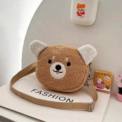 Japanese Kawaii Cartoon Plush Shoulder Bag – Small Crossbody Phone & Purse Bag for Women
