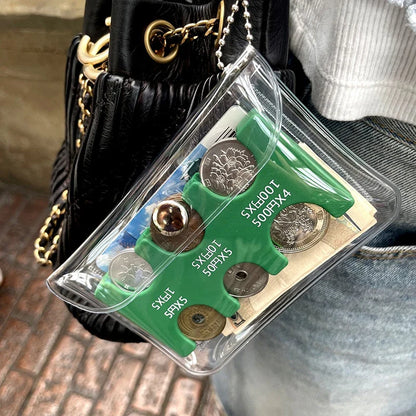 Coin Dispenser Wallet Organizer – Mini Japan Coin Holder for Car, Coin Changer & Storage Purse