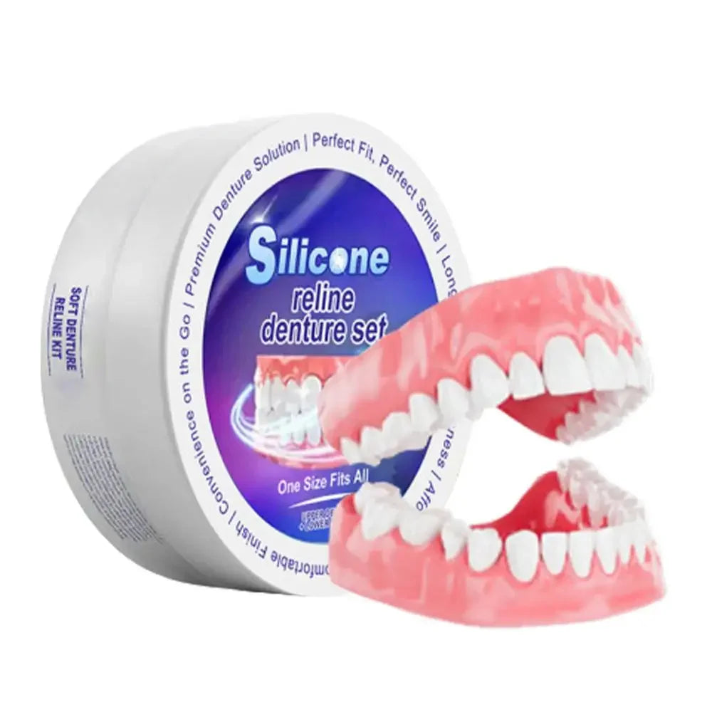 Silicone Denture Set – Temporary Fake Teeth for Orthodontic Fit, Whitening & Oral Hygiene Care