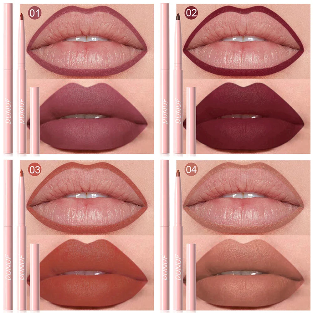 6pcs Waterproof Lip Liner Pen Set – Long-Lasting, Non-Fading, Easy Coloring Lip Gloss Makeup Set