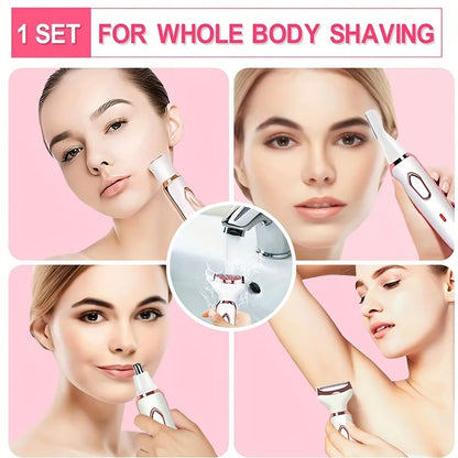 4-in-1 Electric Lady Shaver – Painless Cordless Body Hair Removal Epilator & Trimmer, Perfect Gift for Women