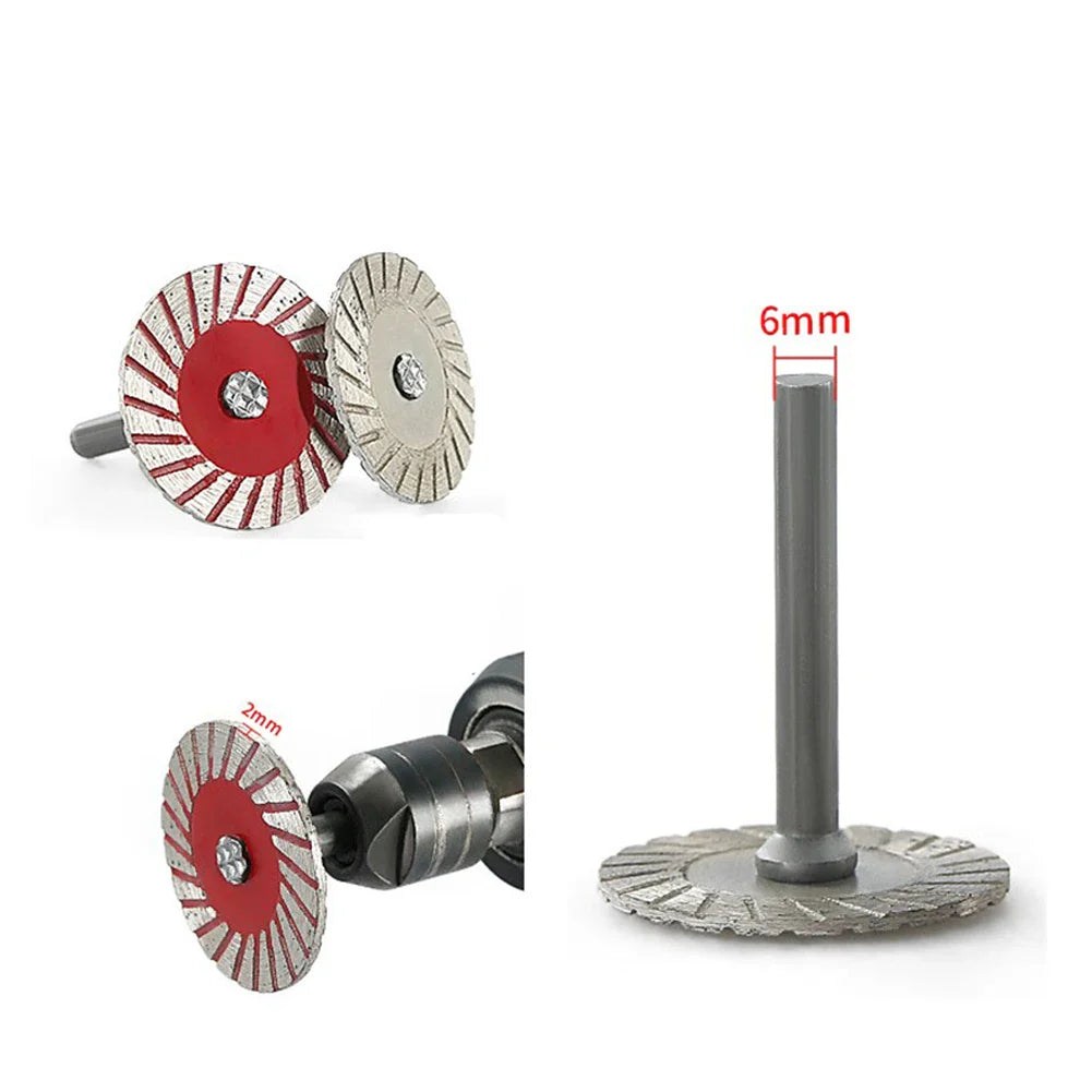 40mm Diamond Cutting Disc: Circular Saw Blade with 6mm Shank for Wood, Metal, Stone, Granite, Marble - Sanding and Grinding Wheel