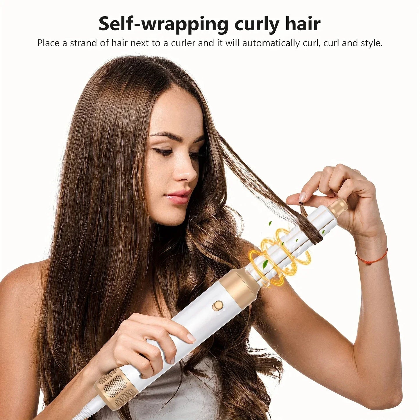 7 in 1 Professional Hair Dryer Set – High-Speed Brushless Motor, Negative Ion Curler, Straightener & Hot Comb