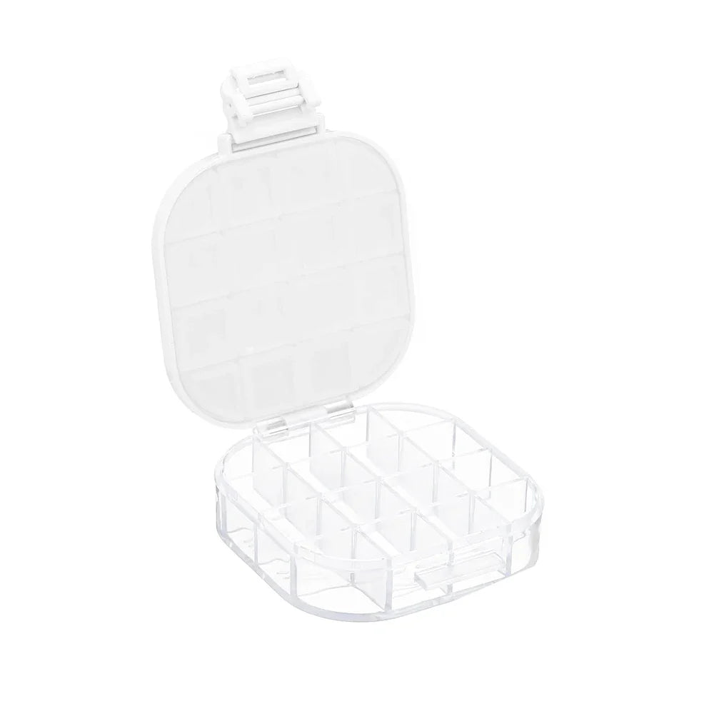16-Well Transparent Paint Storage Box — Airtight Moisture-Proof Container & Foldable Painting Palette