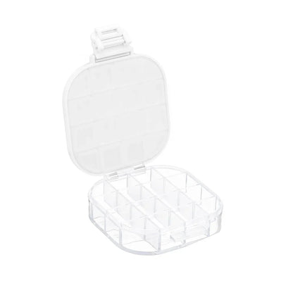 16-Well Transparent Paint Storage Box — Airtight Moisture-Proof Container & Foldable Painting Palette