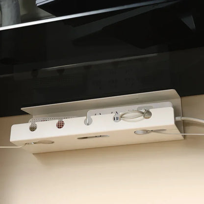 Under-Desk Cable Management Tray with Clamp – Sturdy, Spacious Power Strip and Cord Holder, No Drilling Required