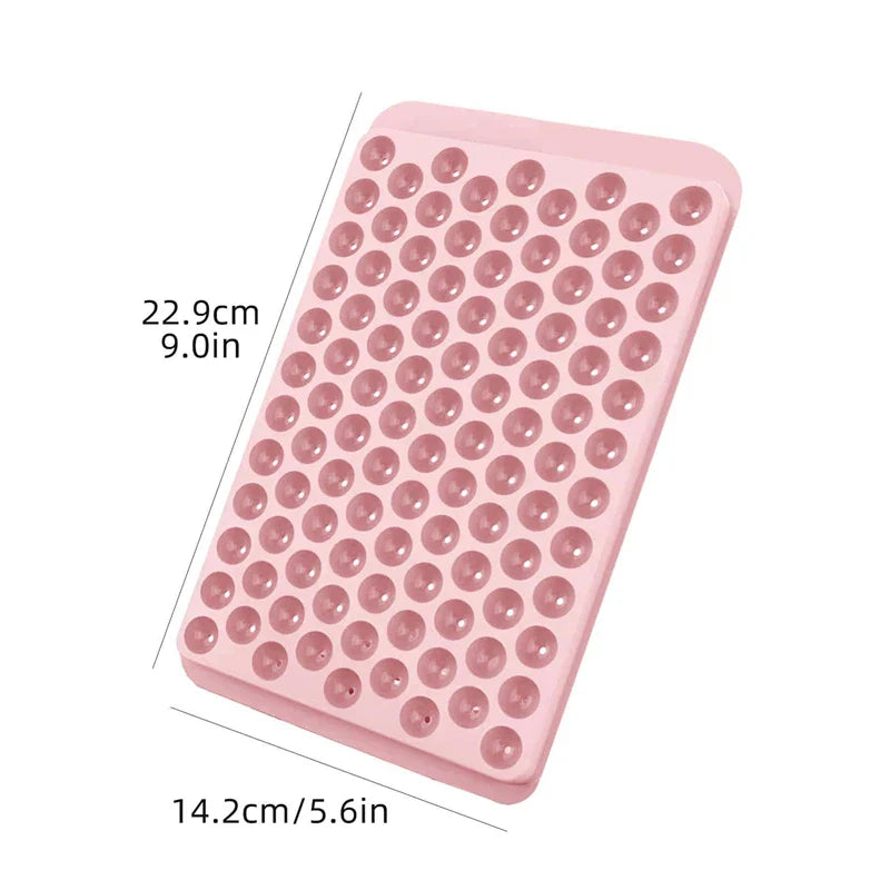 Mini Ice Cube Tray | 104 Holes Round Ice Ball Mold | Tiny Crushed for Chilling Bar Cocktail Whiskey Drink | Coffee Juice Kitchen Tool