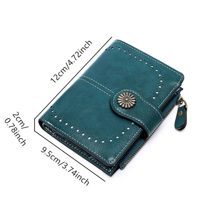 Women’s Short PU Wallet – Simple Plain Clutch, Casual Trendy Card Holder & Multifunctional Coin Bag for Daily Use